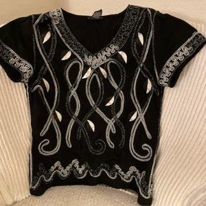 Lauren Michelle Embellished top Size S